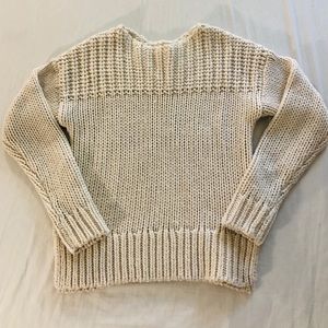 Chunky knit ivory sweater